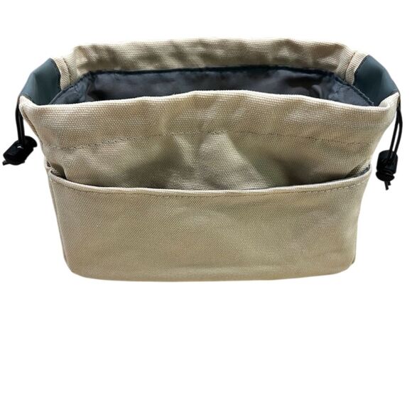 Happy Wahine Beige Canvas Bag Women's Drawstring Purse Organizer - Picture 5 of 5